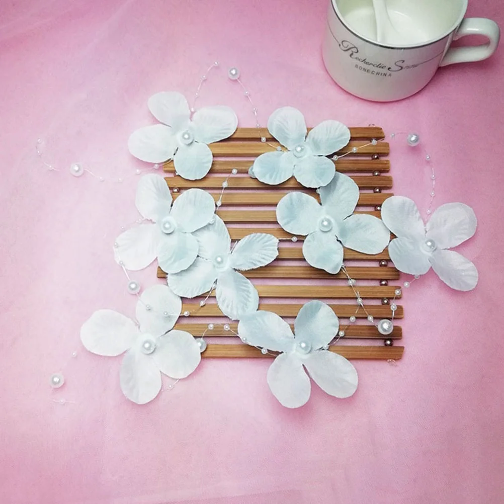 

5pcs Pearl Crown Vine Bridal Wedding Headband For Long Braided Hair Accessory Bridesmaid Birthday Beach Events