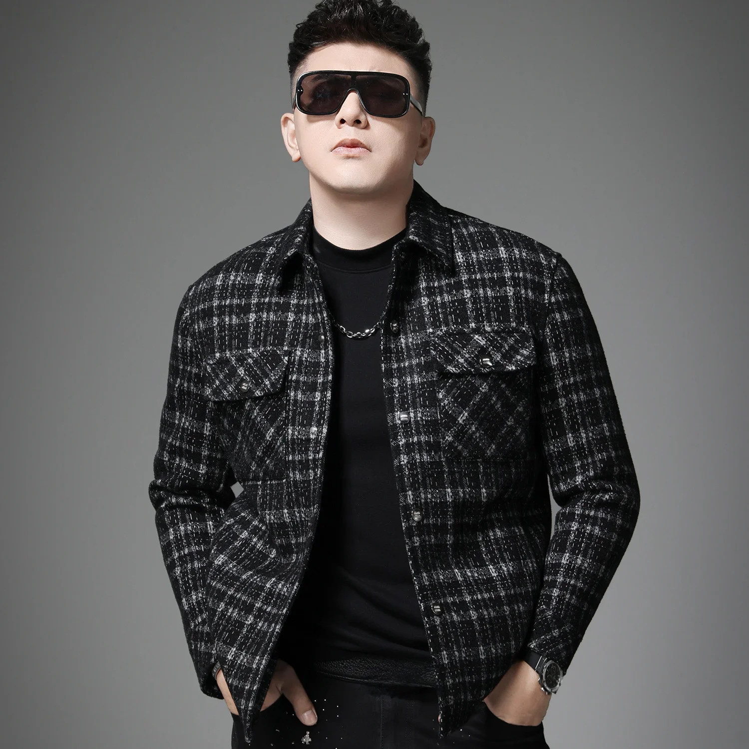 

European Sle Men's down Jaet Stand Collar Winter Coat with kets Personali High Quali Warm Outerwear for Men
