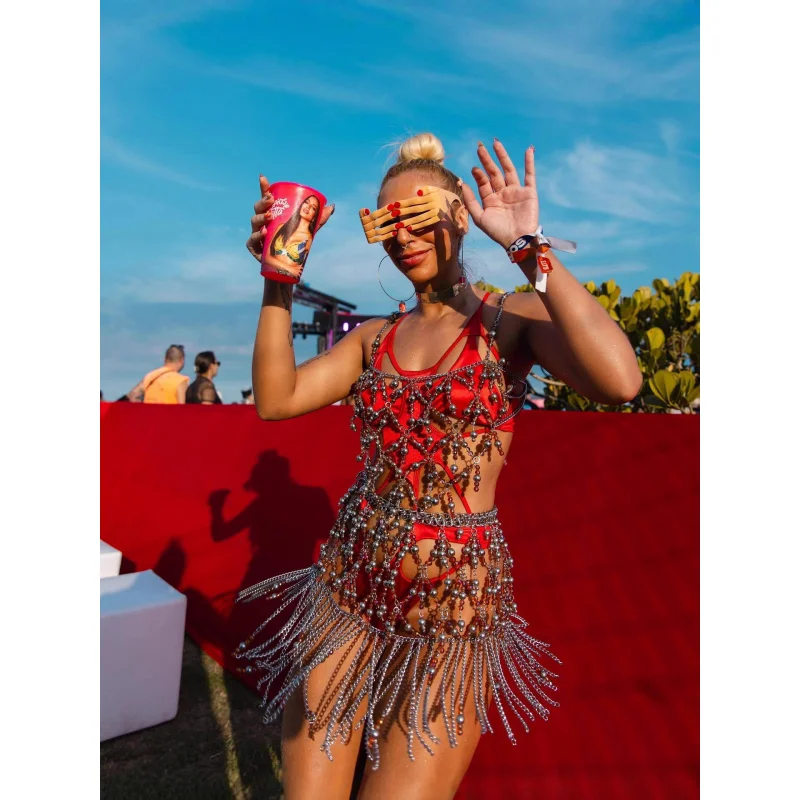 

Женские украшения для тела, полностью ручная работа, жемчужная цепочка на грудь, сексуальная цепочка для юбки-бикини, цепочка для бюстгальтера, ночной клуб, день рождения, вечеринка, танец, пляж