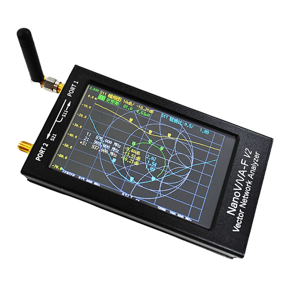 4.3 Inch NanoVNA-F V2 Vector Network Analyzer S-A-A-2 Nano VNA Tester 50KHz-3GHz Short Wave HF VHF UHF Antenna Analyzer Meter