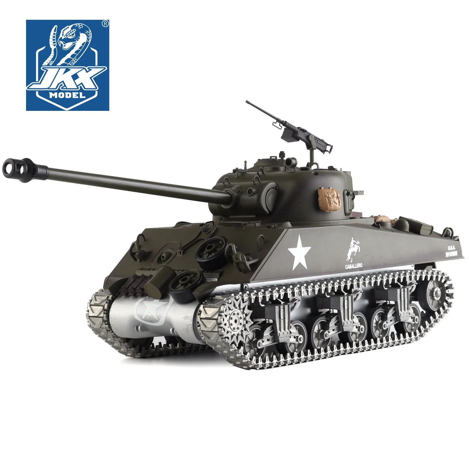 

Длинные радиоуправляемые танки Heng 1/16 Американский танк M4A3 Sherman, модель 3898 (металлическое шасси, TK7.0, металлическое колесо, металлическая гусеница и 360° ° Поворотная башня