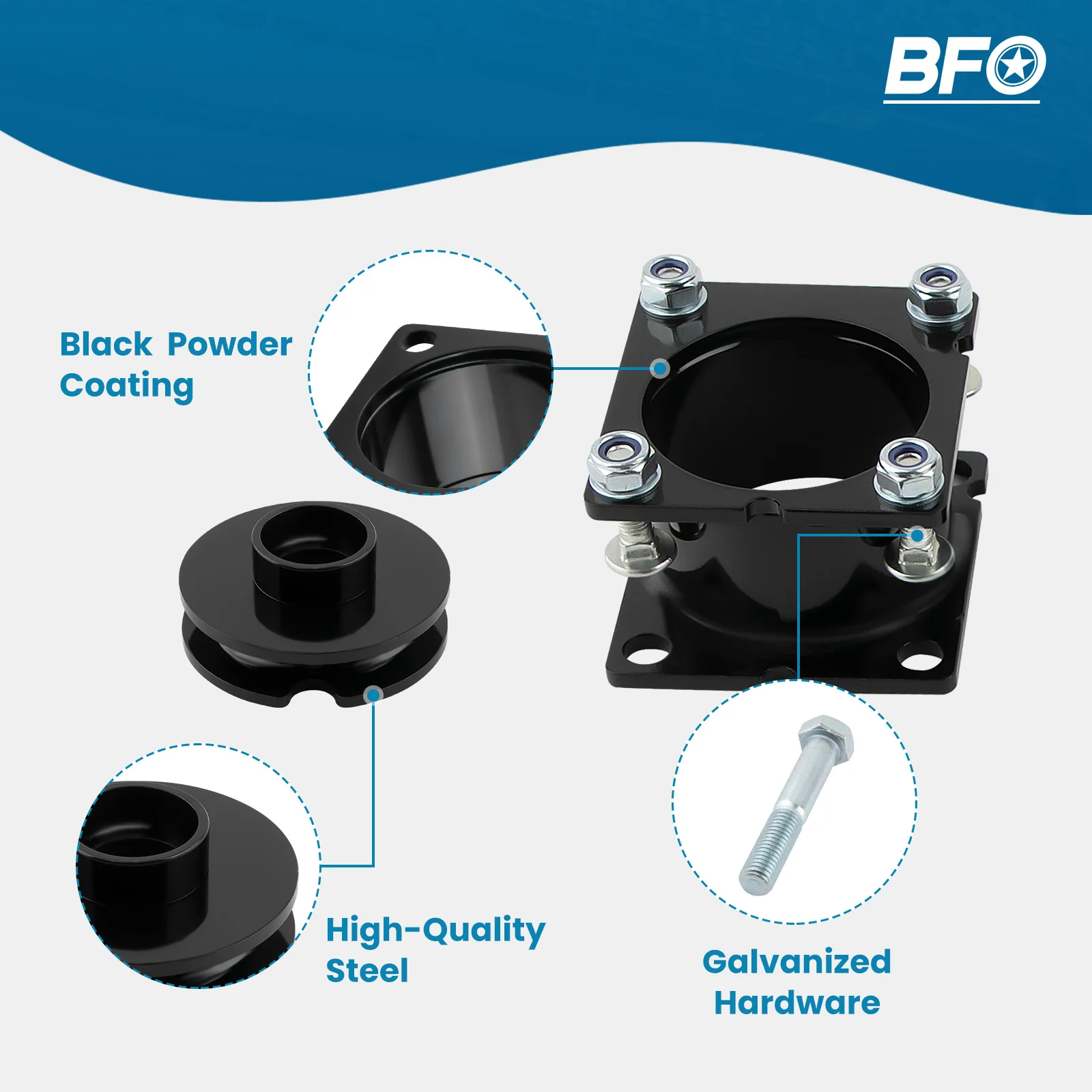 2.5" Front +1.25" Rear Lift Kit w/ Coil Spacers For Ford Explorer 2WD 4WD 11-19