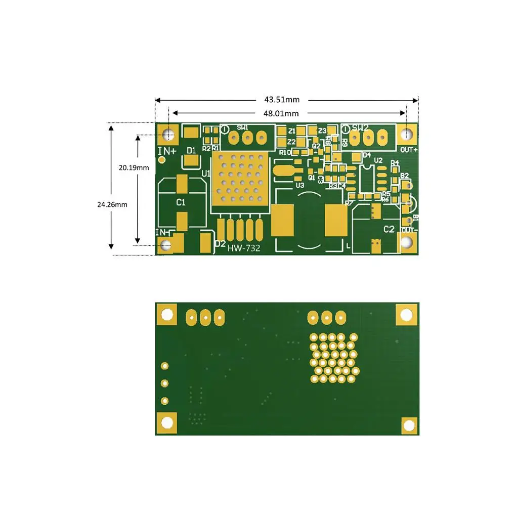 High Voltage DC-DC Buck Converter Module With Constant Current Charging Maximum 50V HW-732