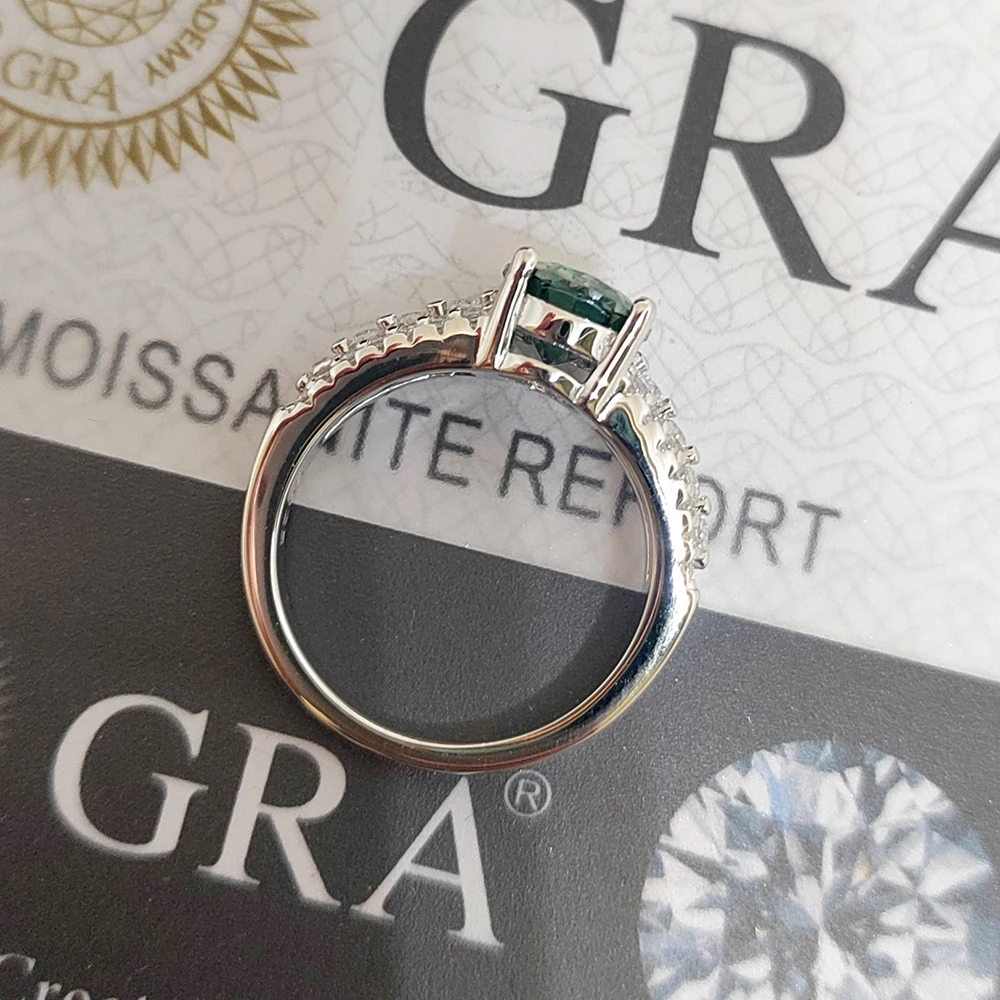 Luxury 2ct 7x9MM Oval Moissanite Women Ring with Certificate Passed Diamond Test High Jewelry Gift S925 Silver