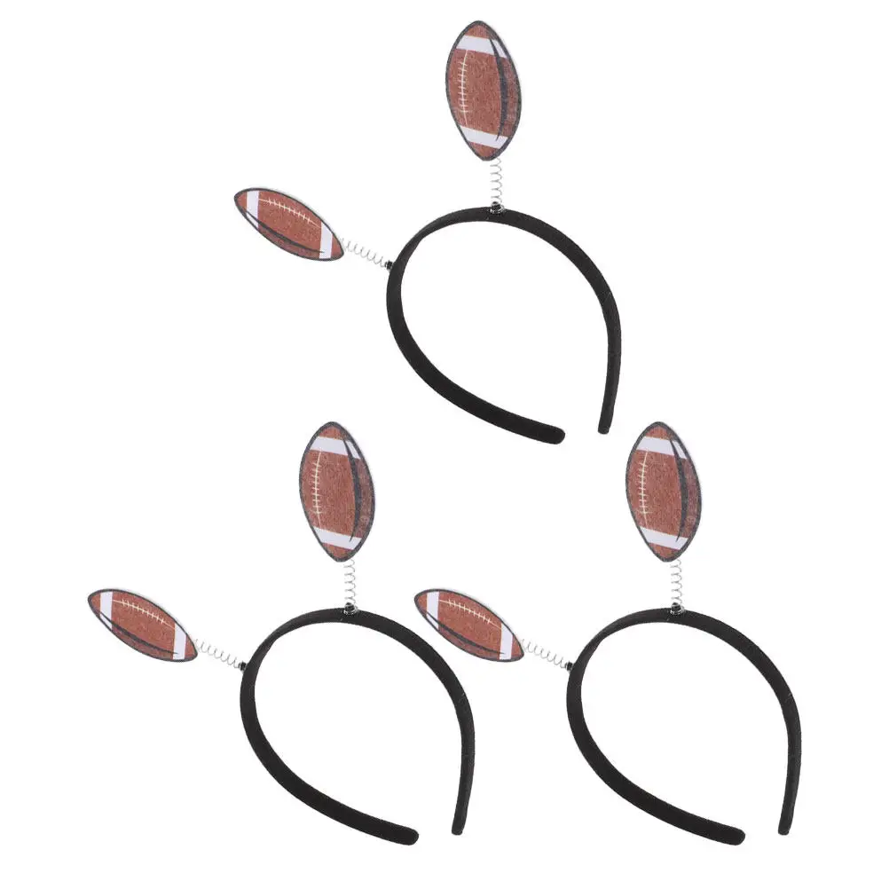 3Pcs American Football Headband for Women Rugby Party Decorations Football Themed Photo Booth Props Sports Fan Accessories