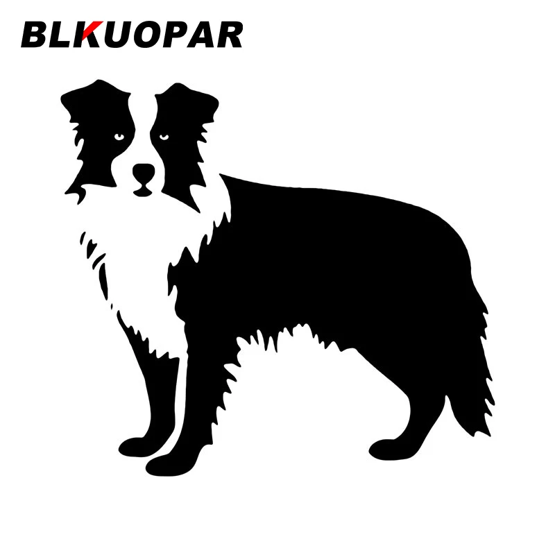 BLKUOPAR Dog Lovers Border Collie Dog Pattern Decals Motorcycle Windshield Fuel Tank Cap Bumper Caravan Decoration Styling