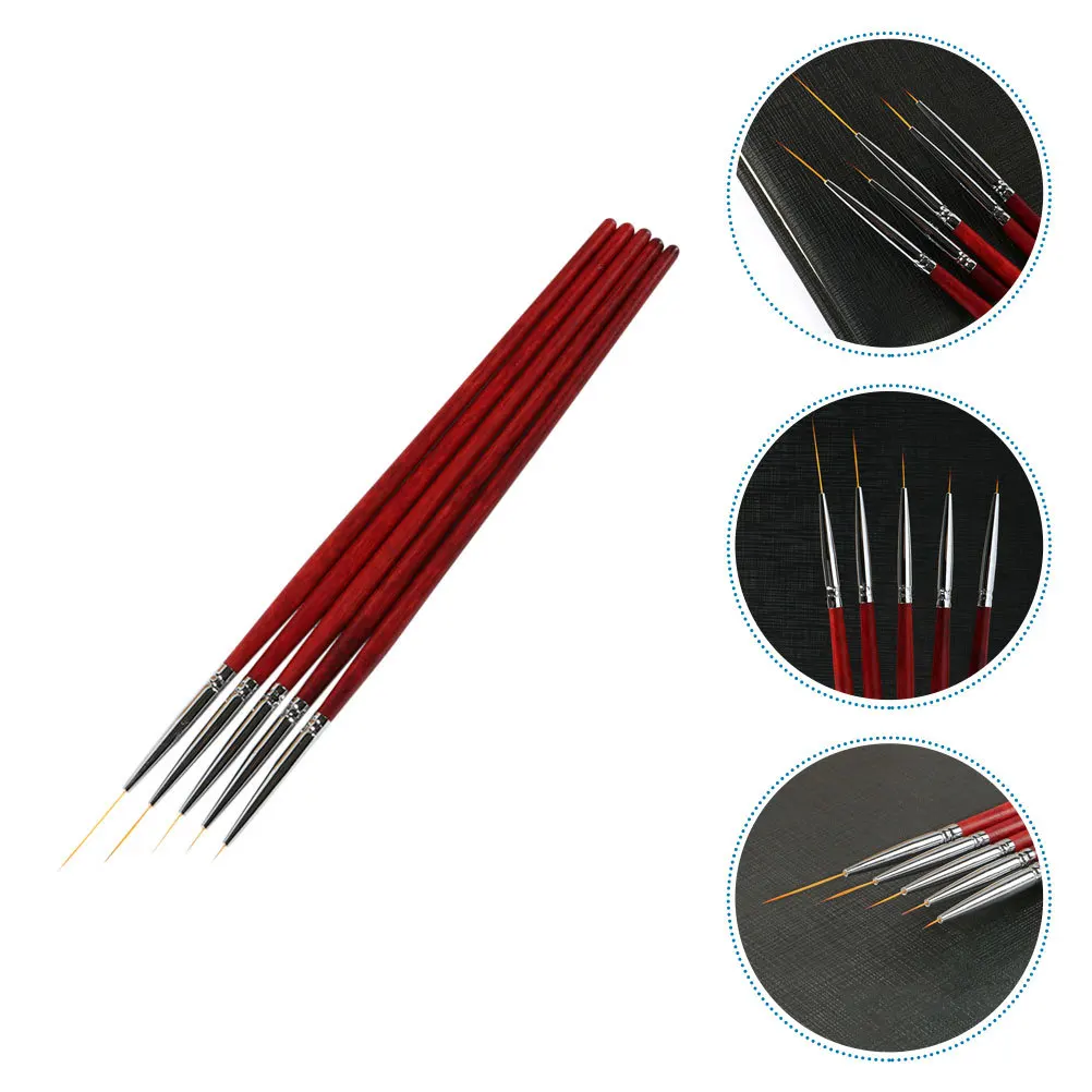 

5Pcs Nail Art DIY Tool Professional Manicure Pen Set Creative Shaped Stylish Design for Nail Beauty Decoration Comfortable Grip
