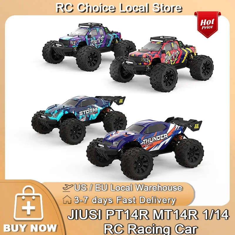 

JIUSI PT14R MT14R V3 1/14 RC Racing Car 3S Battery 4WD 80km/h Brushless Motor 2.4G Remote Control High Speed Off-road RC Truck