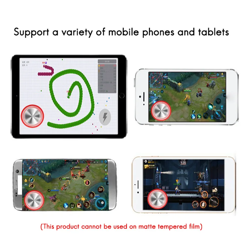 Q8 Plus Game Steering Wheel for Smartphones, Suction-Cup Mobile Game Joystick Mobile Key, for of Valor B
