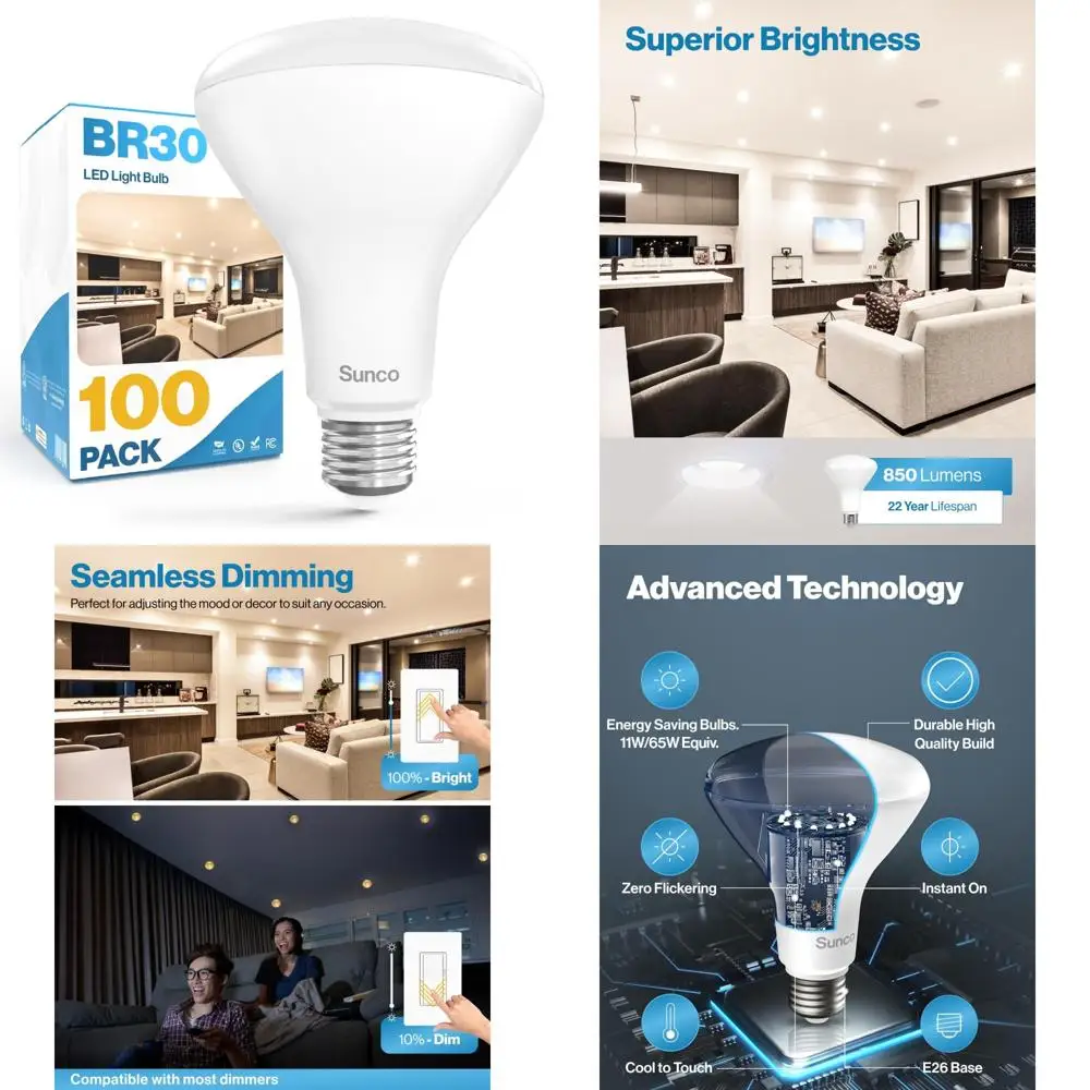 Led BR30 100 Pack R…