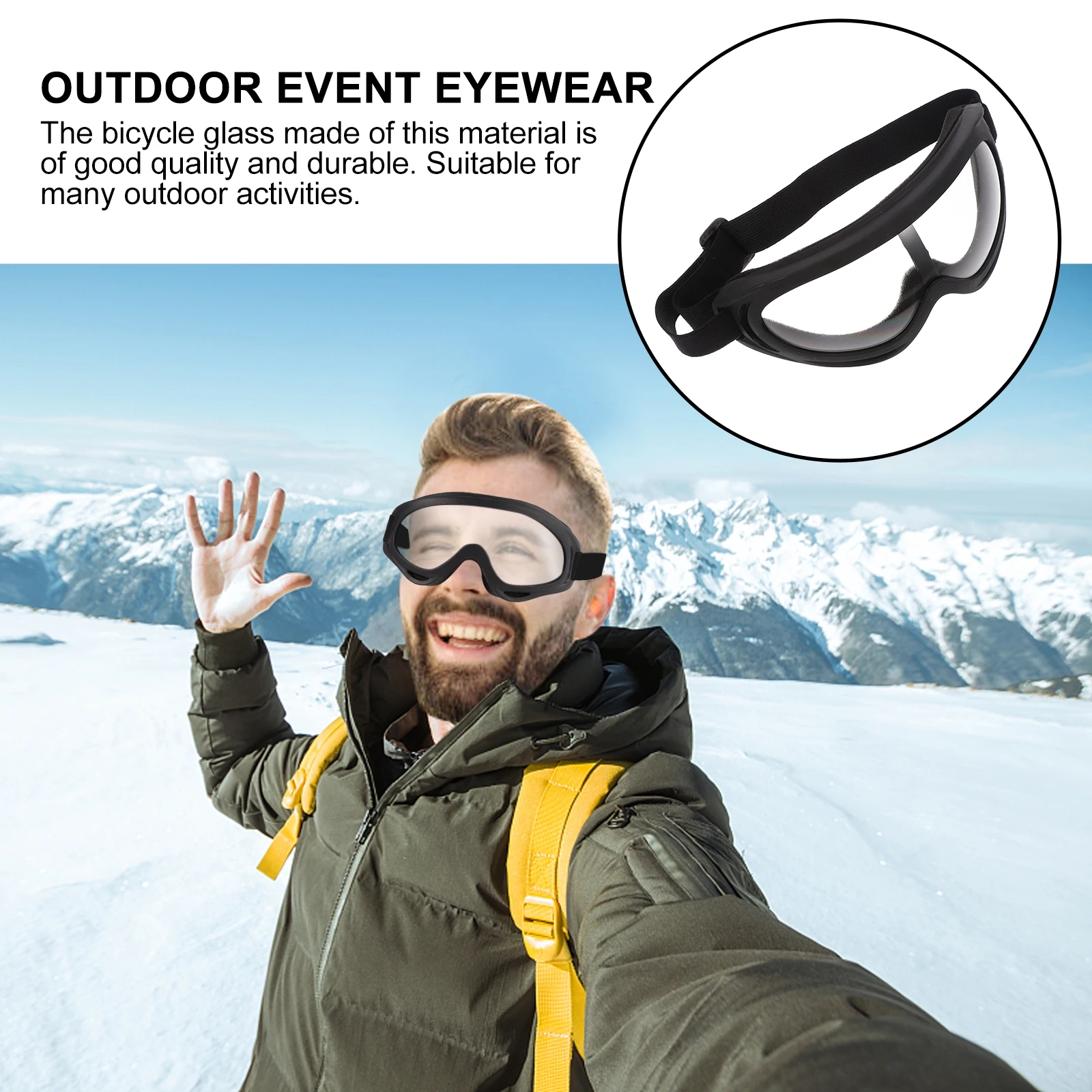 1 زوج يندبروف نظارات Uv400 حماية مكافحة الضباب مقاومة للخدش عدسة الكمبيوتر لركوب الدراجات في الهواء الطلق الحدث نظارات التزلج #5