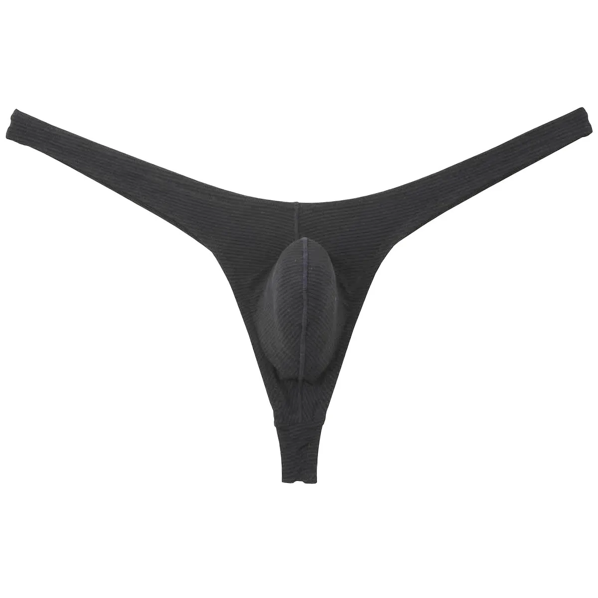 Tanga Sexy a rayas para hombre, Tanga de tiro bajo, Mini Tangas cómodas con bolsa para bulto, ropa interior elástica y transpirable, bragas Sissy