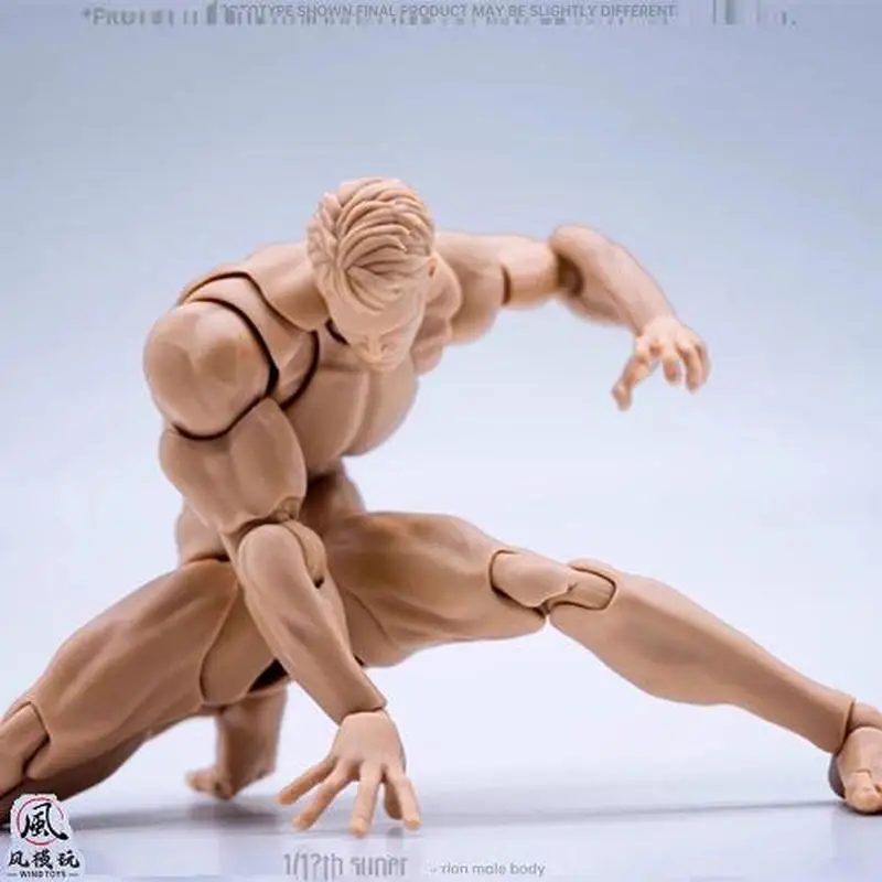 16cm Wind Toys Fmw001 Super Flexible Muscle Body Poseable Figure With Replacement Hands For Model Customization Projects Toy