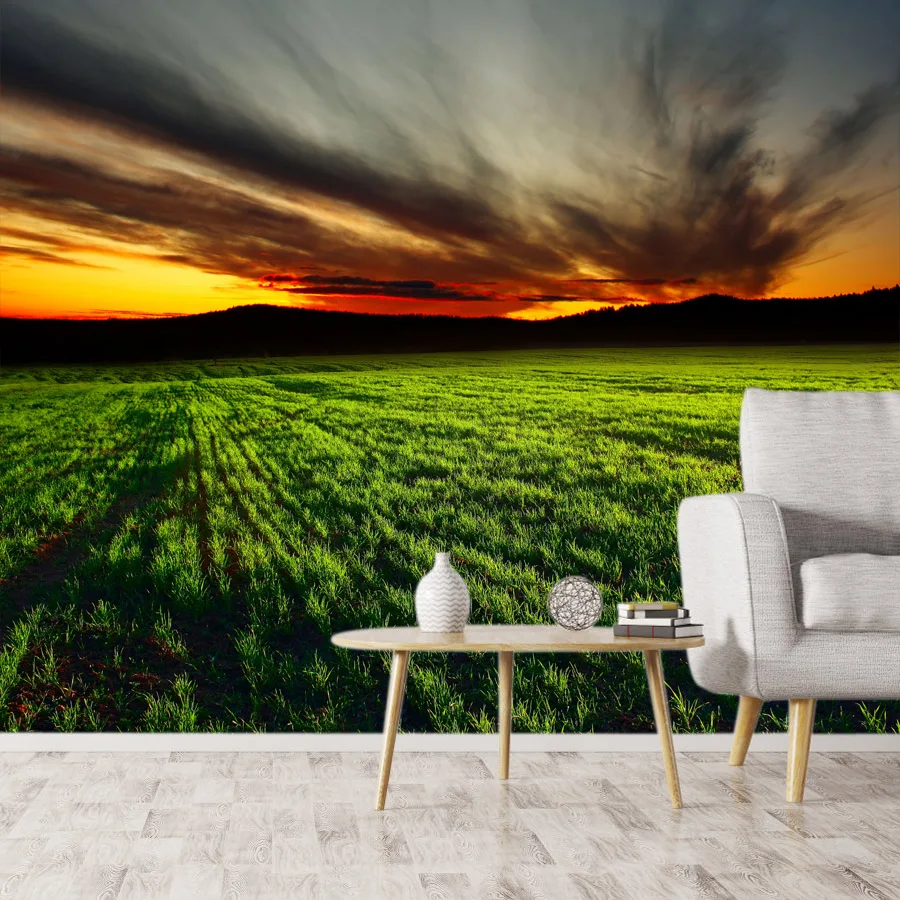 

Modern Peel and Stick Wallpapers for Living Room Decoration Contact Wall Papers Home Decor Grassland Landscape Renovation Mural