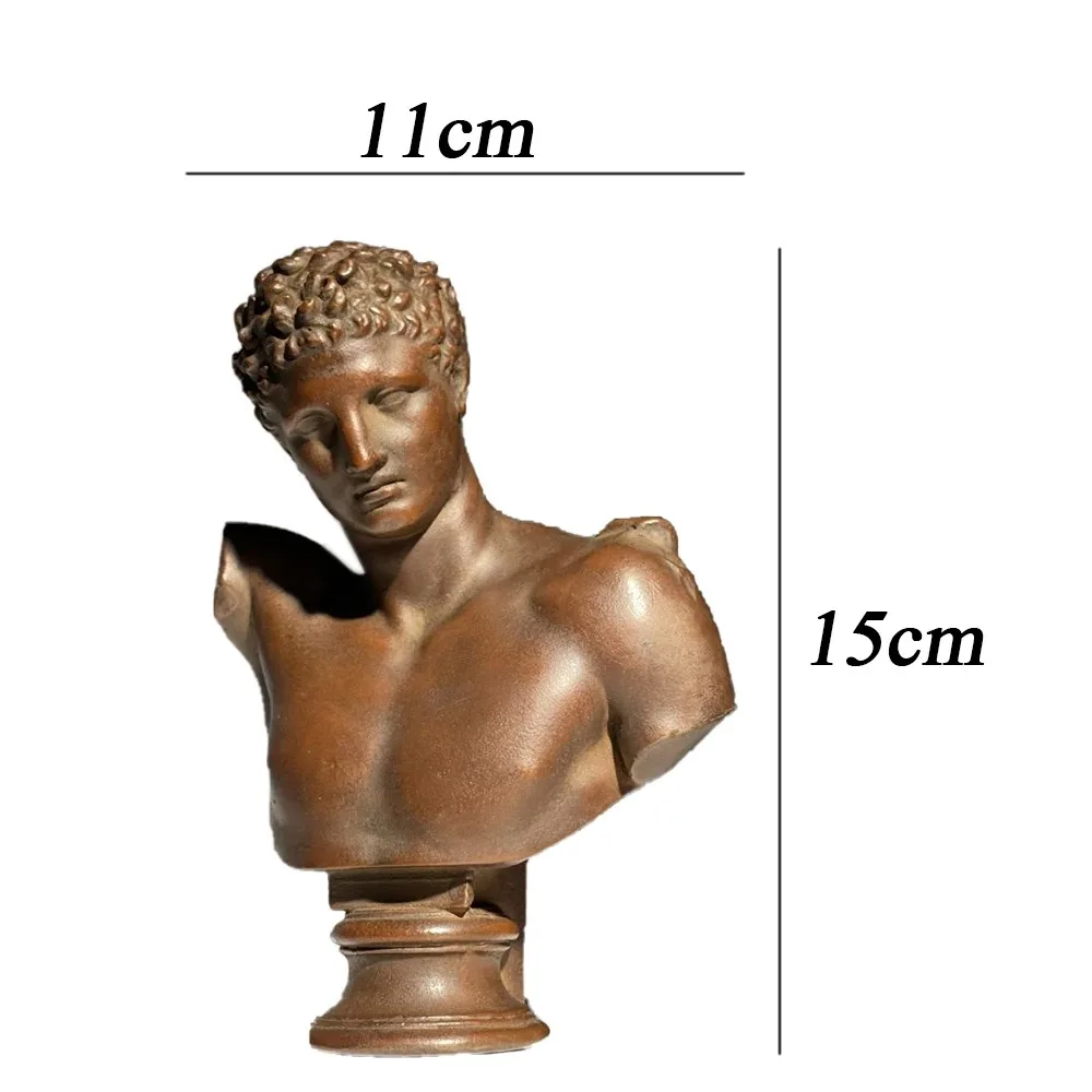 Ancient Greek God Hermes Head Sculpture, Desktop Art Small Ornament, High Value Decorative Statue for Home Decoration