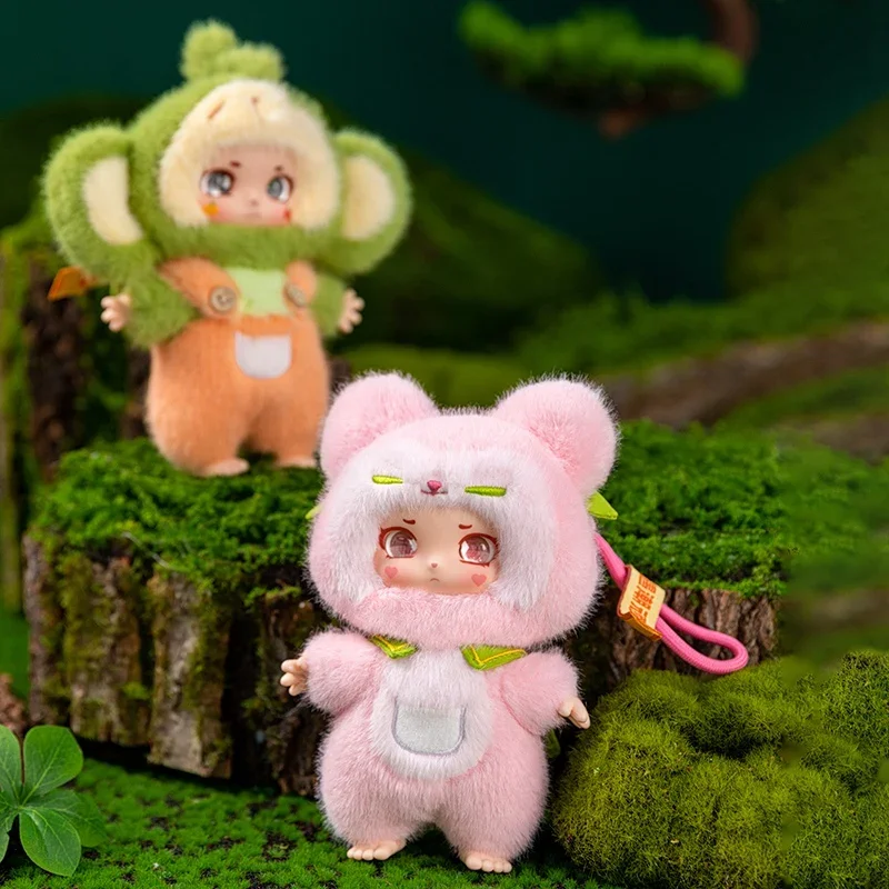 크리스마스 선물 여우와 원숭이 동물 시리즈 봉제 인형 만화 원숭이 V2 애니메이션 비닐 인형 피규어 서프라이즈 백 펜던트