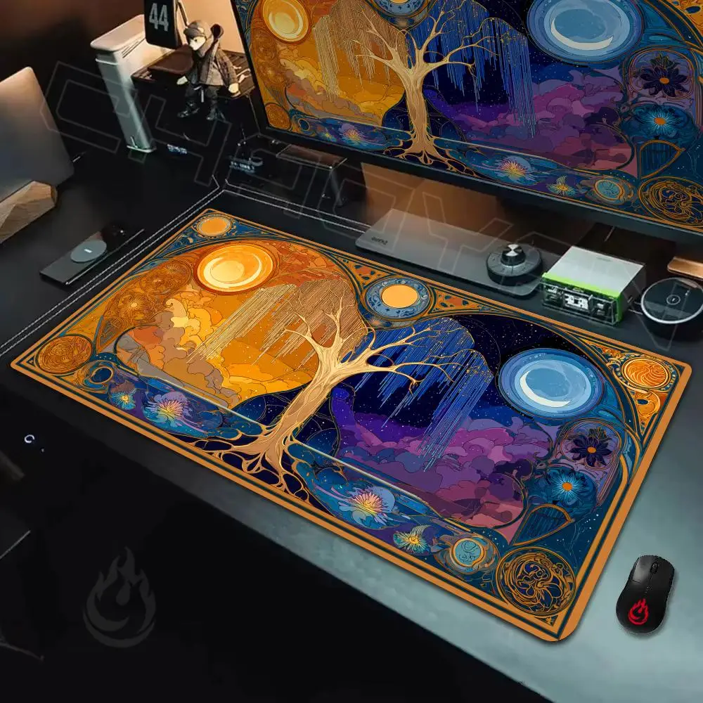 Fantasy Tree of Life Mouse Pad Desk Mat Large Computer Office Carpet xxl mousepad Gamer gaming pc accessories Keyboard Rug