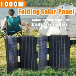 1000W Solar Folding Panel Ecoworthy Portable Bag USB Solar Charger Outdoor Power Hiking Camping Power Generator Gift Alo Ugree