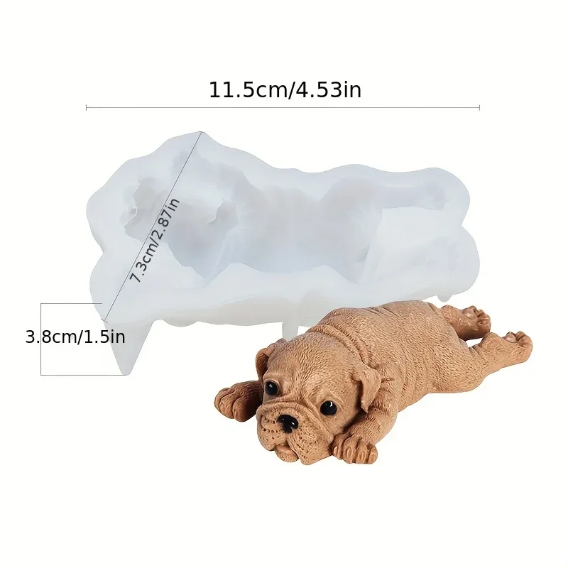 1pcs Cute Dog Silicone Mold Mousse Cake 3D Shar Pei Mould Ice Cream Pudding Blast Chilling Tools Fondant Decoration