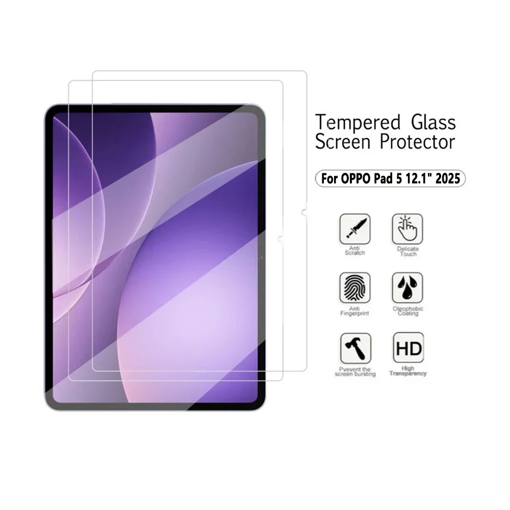 Tempered Glass Film For OPPO Pad 5 12.1 inch 2025 OPD2506 HD