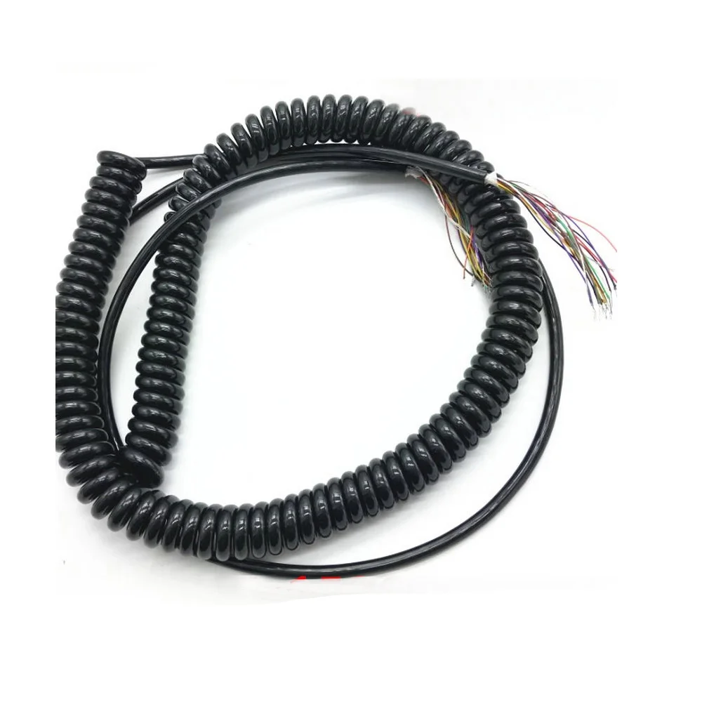 

12 Cores 3-4m Spring Spiral Cable Coiled Cable for CNC Handheld Encoder Manual Pulse Generator MPG