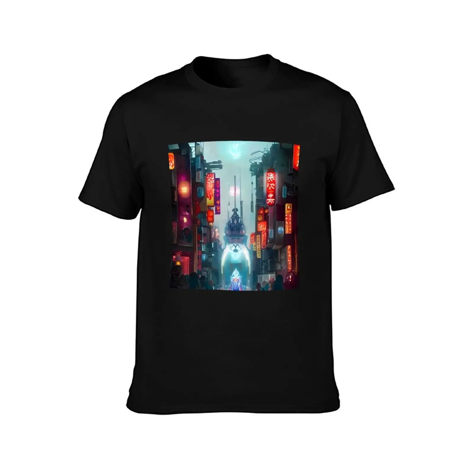 Tokyo Neon - Night Scenario Royal T-Shirt Holiday Outdoor T-Shirt