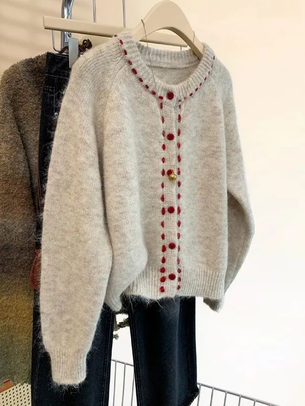 

plus Size 300 Pou round Ne Knitted Open Cardigan Loose Faionable Men's Clothing Soft Comfortable Commute Sle Long Sl...