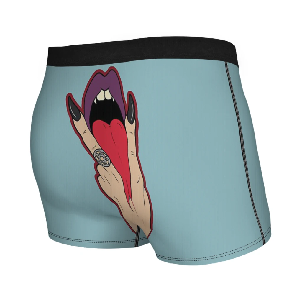 Satan Lick Mouth Sexy Underpants Homme Panties Men's Underwear Print Shorts Boxer Briefs