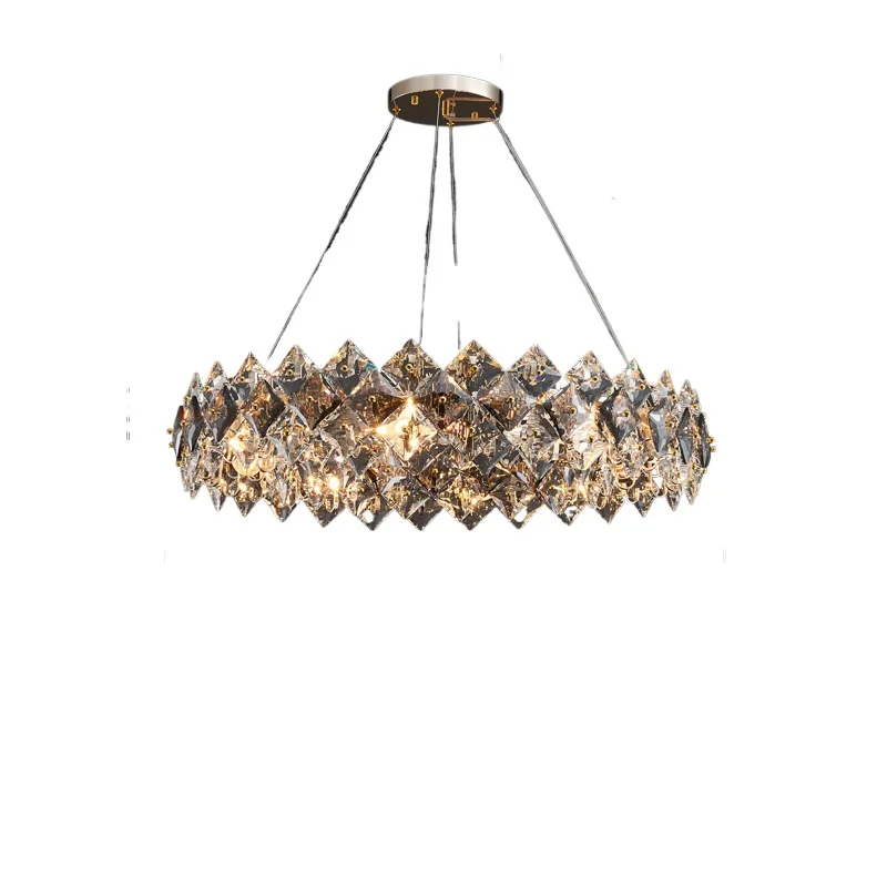 

Living room chandelier, modern simple atmosphere high-end living room headlight light luxury crystal chandelier