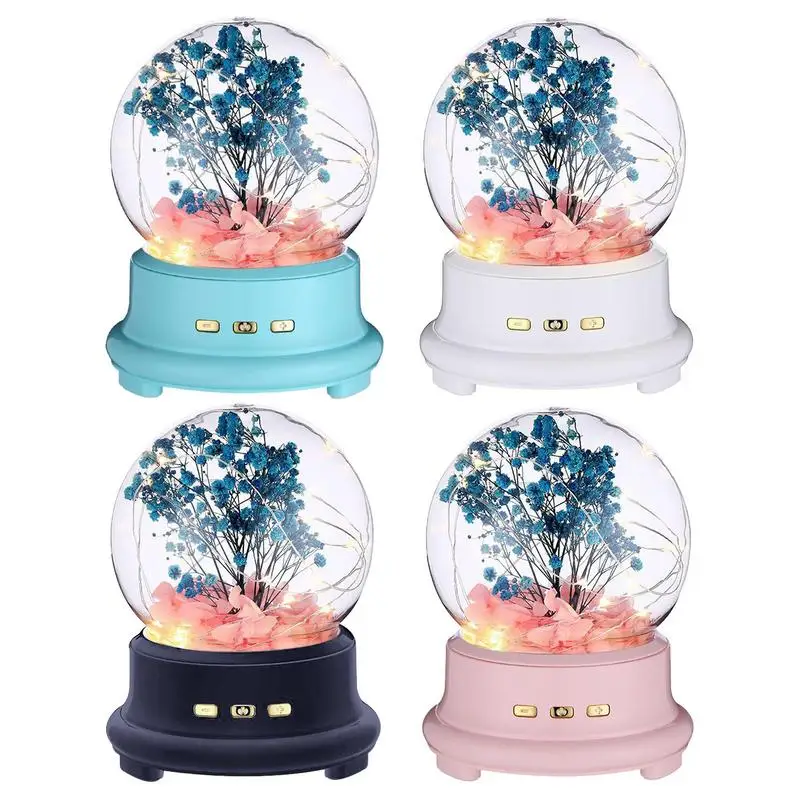 Crystal Balloon Music Box Crystal Ball Wireless Speaker Wishing Bottle Sound Box Ball Light Show Wireless Speakers Ornaments 