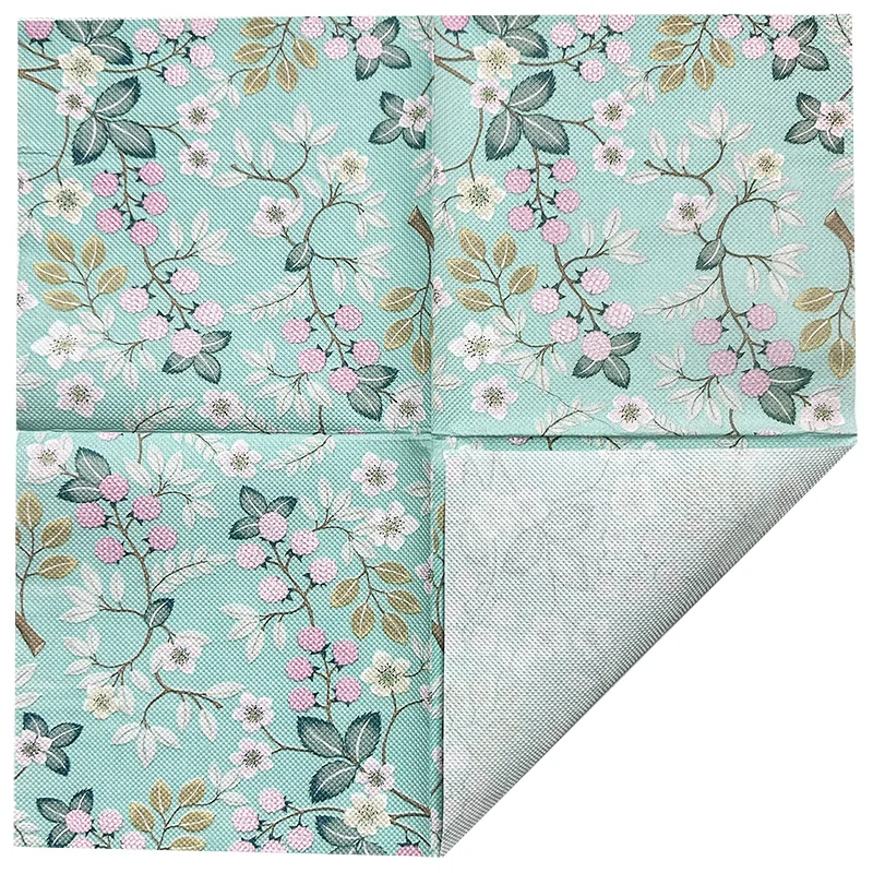 10/20pcs/Pac 33*33cm New Colourful Printed Napkins Floral Holiday Party Decoration Paper Placemats DIY Plate Bone Bart Paper