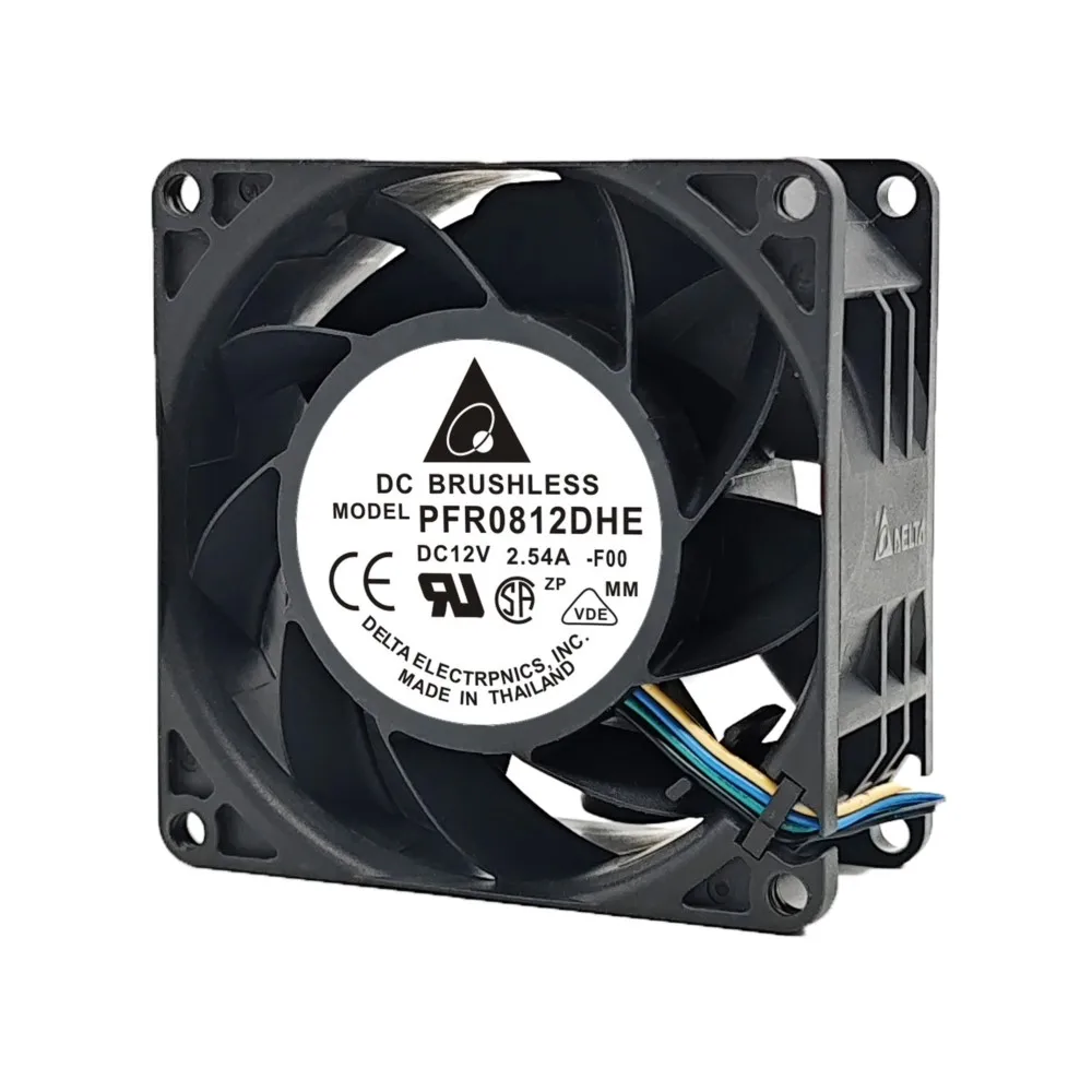 for Delta PFR0812DHE 80mm X 38mm Powerful Fan: 12V, 2.54A, High Airflow, PWM Server Cooling