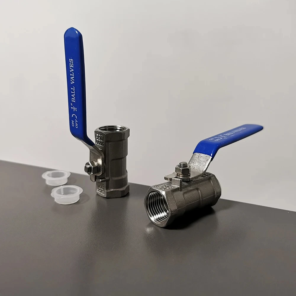 

2Pcs BSPT Stainless Steel SS304 Pipe Ball Valve Female Threaded Sanitary ON-OFF Ball Valve Straight (1/2 3/4 )