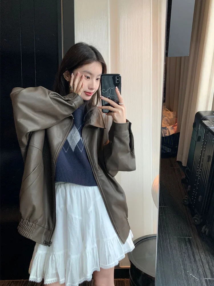 جواكت شتوية نسائية 2025 غطاء محرك السيارة متوسط الطول مبطن برباط ملابس ضيقة قابلة للتنفس تصميم ركوب الدراجات بحاشية مرنة واحدة الصدر