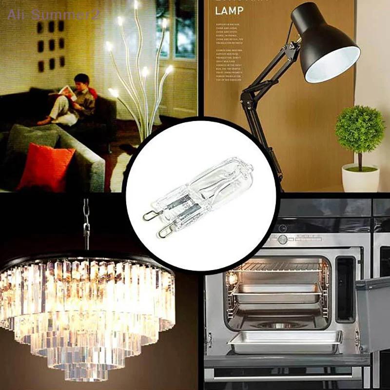 {Summer2}Multi-Pack mit 10 G4 5W-50W Halogen-Warmergie-Glühbirnen mit JC Bi-Pin-LED für Innenbeleuchtung und Kristallkugellampe
