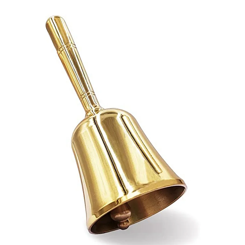 

Super Loud Hand Barking Bell, Solid Brass Dinner Bell Service Bell Pet Training Bell Jingle Bell, Gold