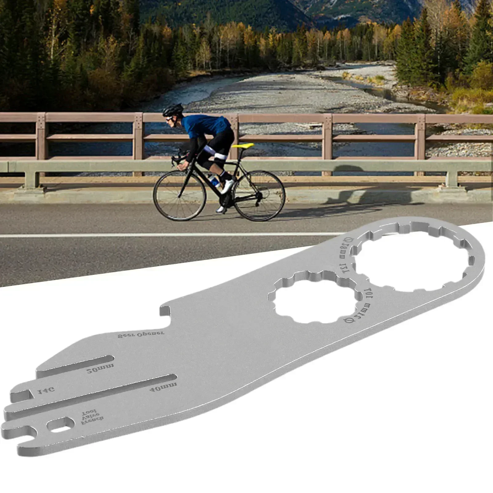 

Bike Disc Brake Rotor Alignment Truing Tool Bicycle Fork Cap Wrench For Stainless Steel Bicycle Repair Tools