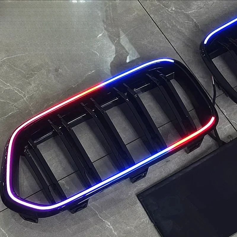 

Car Front Grille 2018-2022 F39 Glossy Black Luminous Racing Grill Light Accessories