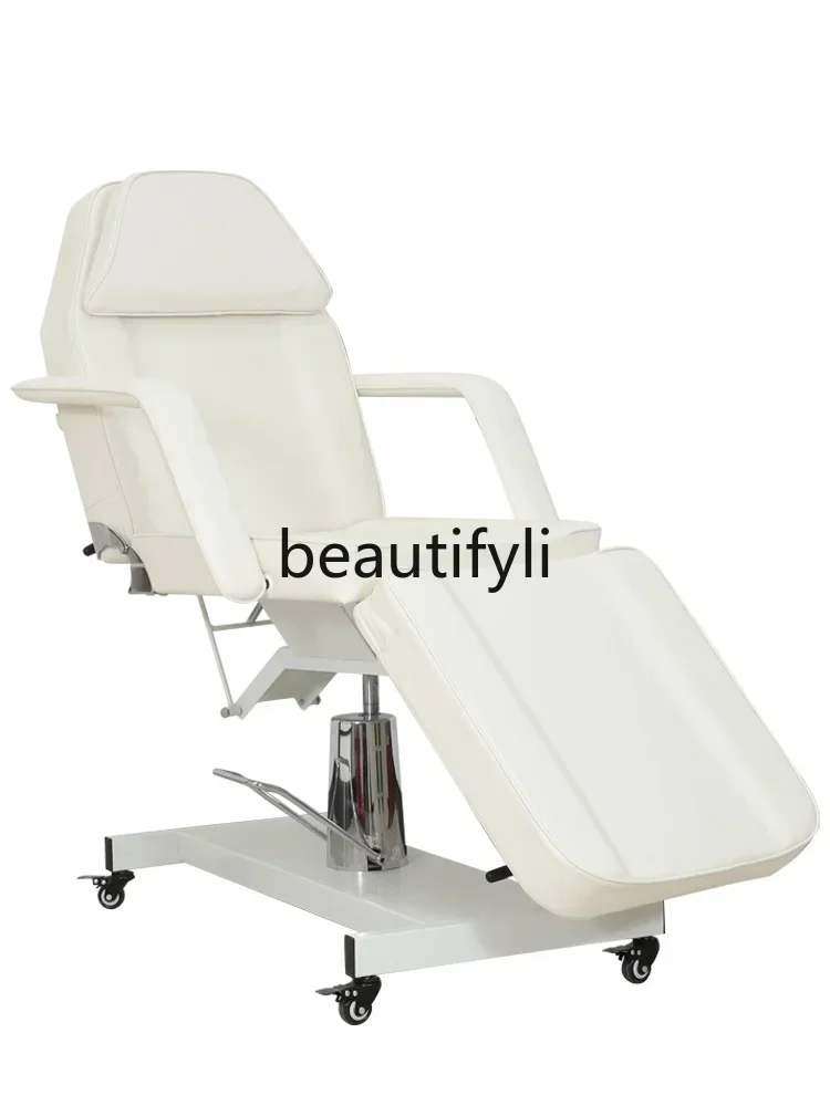 سرير تجميل رفع هيدروليكي ss D، سرير تجميل طبي خاص لصالونات التجميل، سرير وشم قابل للطي متعدد الوظائف