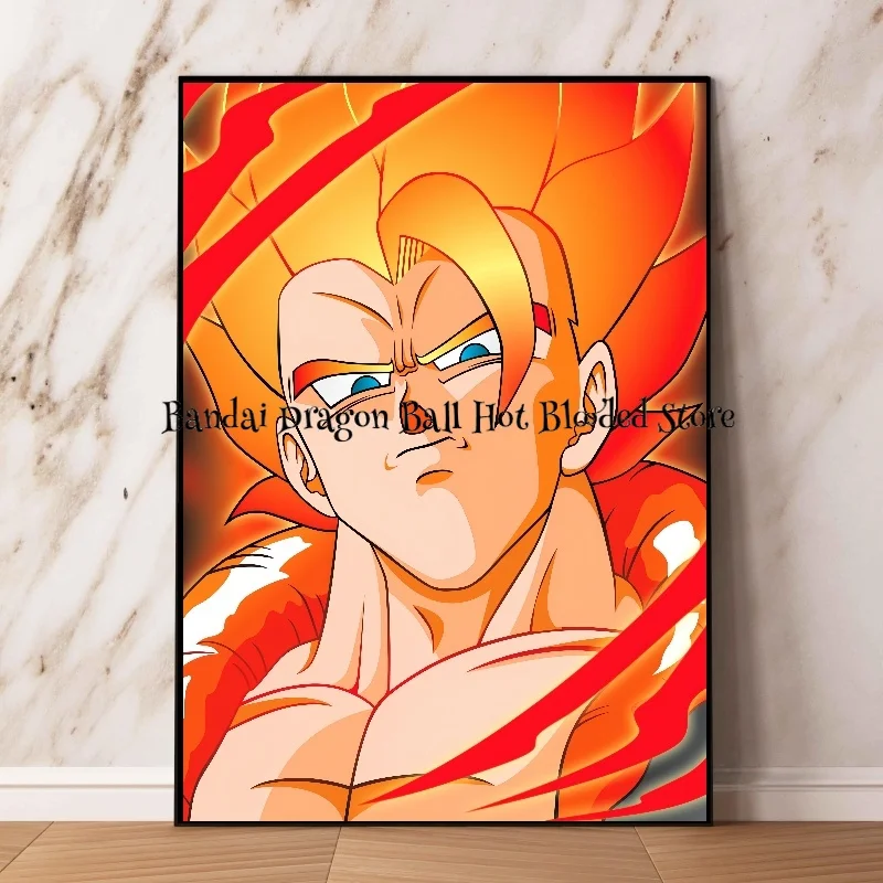 High Quality Canvas Painting Hot-blooded Classic Anime Dragon Ball Goku Vegeta Figures HD Poster Picture Home Decor Painting