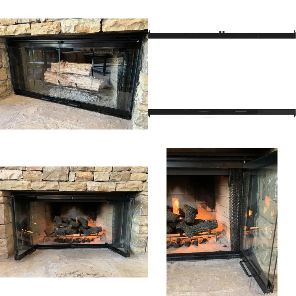 أبواب من الزجاج المقسى لـ 36 موقدًا بإطار أسود #1