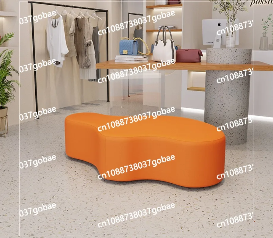 Modern Simple and Creative Multi-person Irregular Shoe Changing Stool Bench Sofa Stool Bedroom Cloakroom Light Luxury Pedal