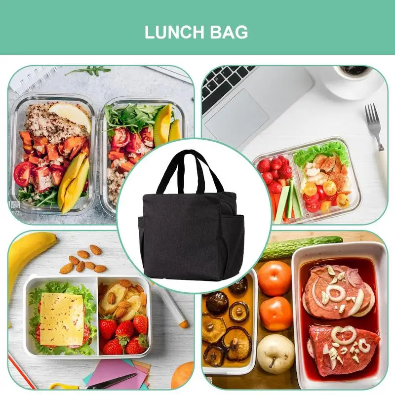 Lunch Cooler Bag Food Tote Bag contenitore per il pranzo isolato contenitore per il pranzo grande capacità per contenitori per il pranzo per alimenti pranzo termico