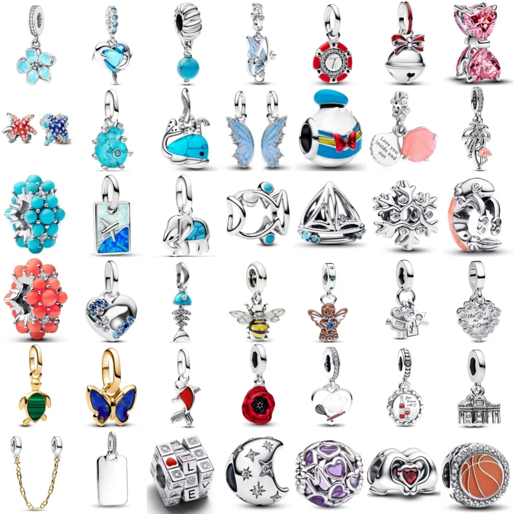 

Hot Selling 925 Silver Butterfly Angel Elephant Basketball Suitable for European S925 Bracelet DIY Exquisite Jewelry