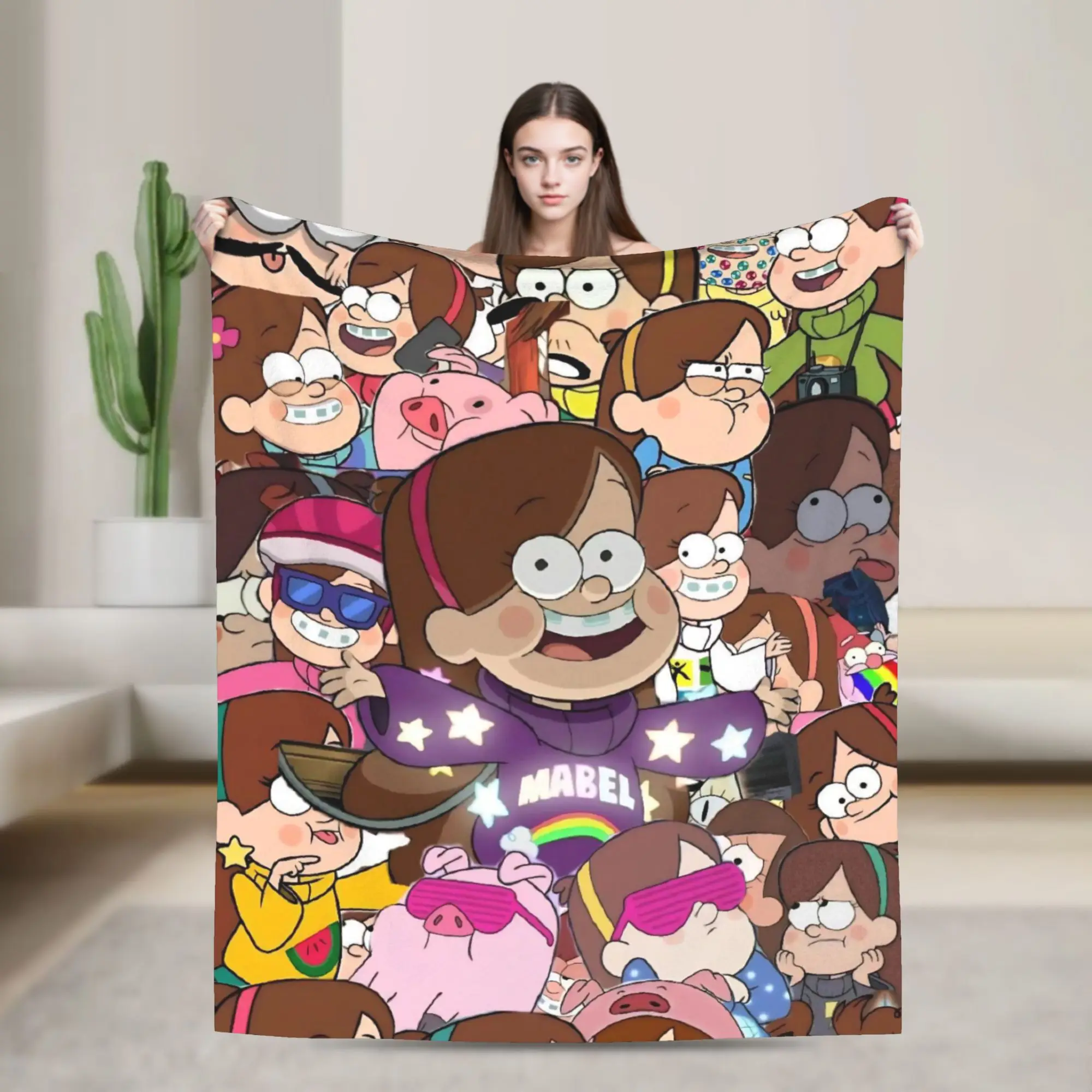 G-Gravity Falls Blanket Super Soft Warm  Throw Blankets for Sofa 50x60 Inch Multi-size Plush Thin Quilt