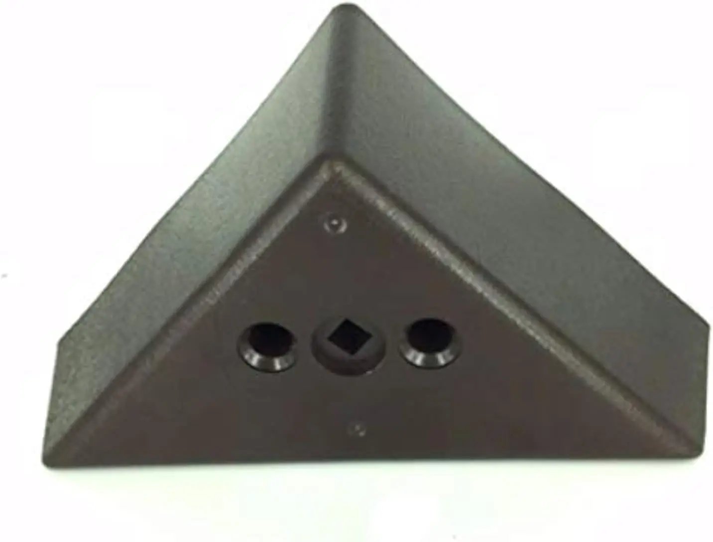 3 Tall Triangle Corner Sofa Legs, Brown Color, Set of 4, HDPE Plastic