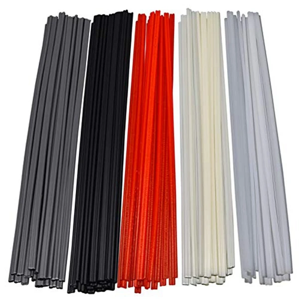 100 Pieces Plastic Welding Rods PP/PVC/PPR Plastic Welder Repair Rods for Car Bumpers and Daily Plastic Repair