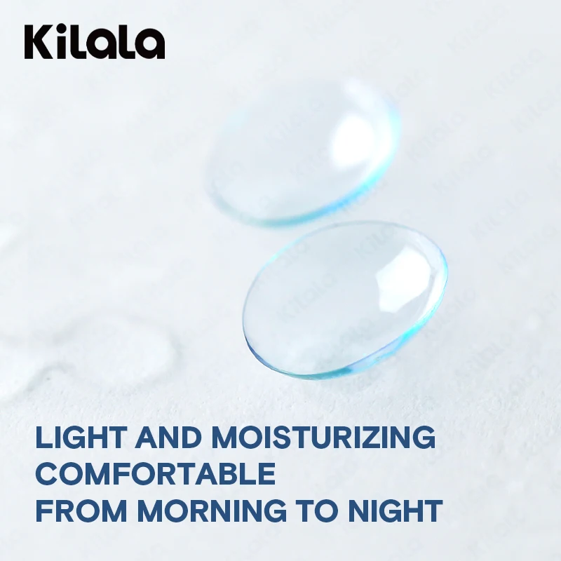 KILALA Contact Lenses Set 2Pcs 6 Months Lens for Myopia Vision Diopter Correction With Degree -1 to-10 Suitable for Dry Eyes