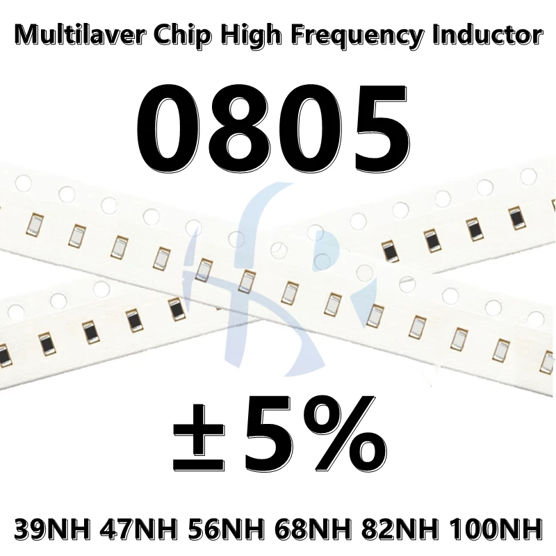 (50 buah) 0805 39NH 47NH 5668nh 82NH 100NH ± 5% SMD Chip Multilaver induktor frekuensi tinggi