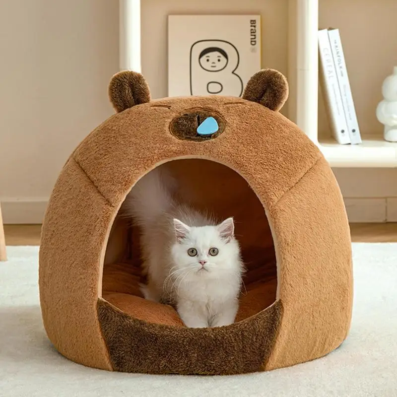 

Cat Nest Capybara Bed House For Pet Small Dog House Indoor Removable Covered Dog Cat Bed Insulated Comfortable Pet Dog House